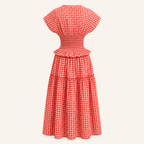Amelia Gingham Smocked Maxi Set
