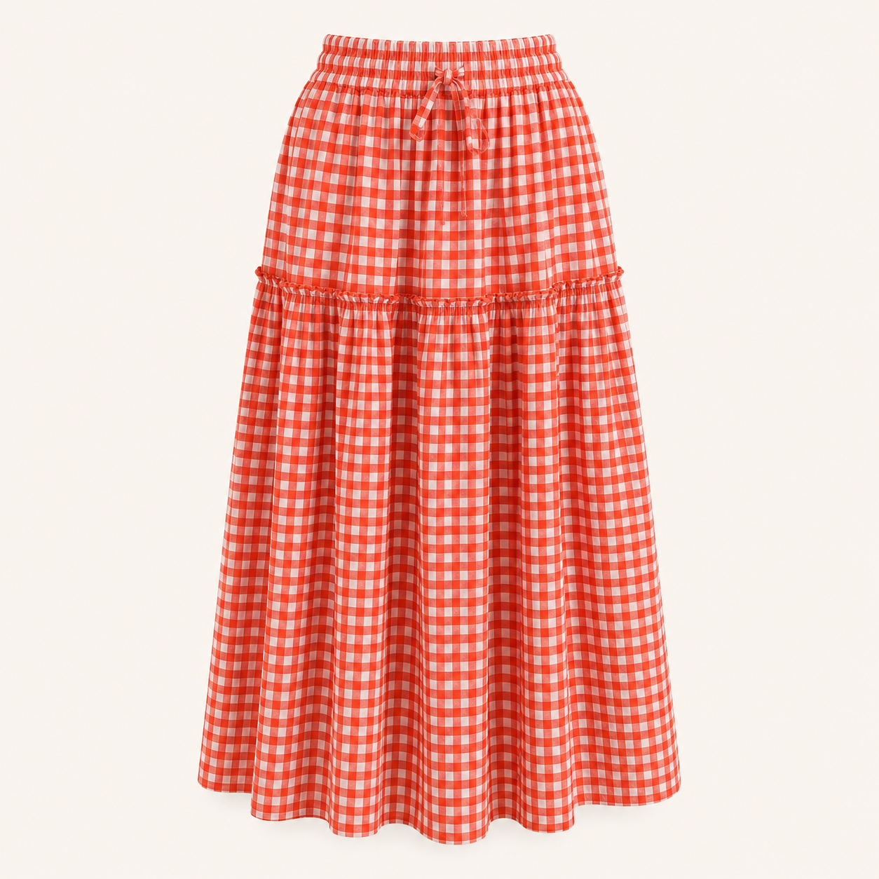 Amelia Gingham Smocked Maxi Set