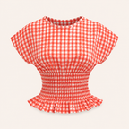 Amelia Gingham Smocked Maxi Set