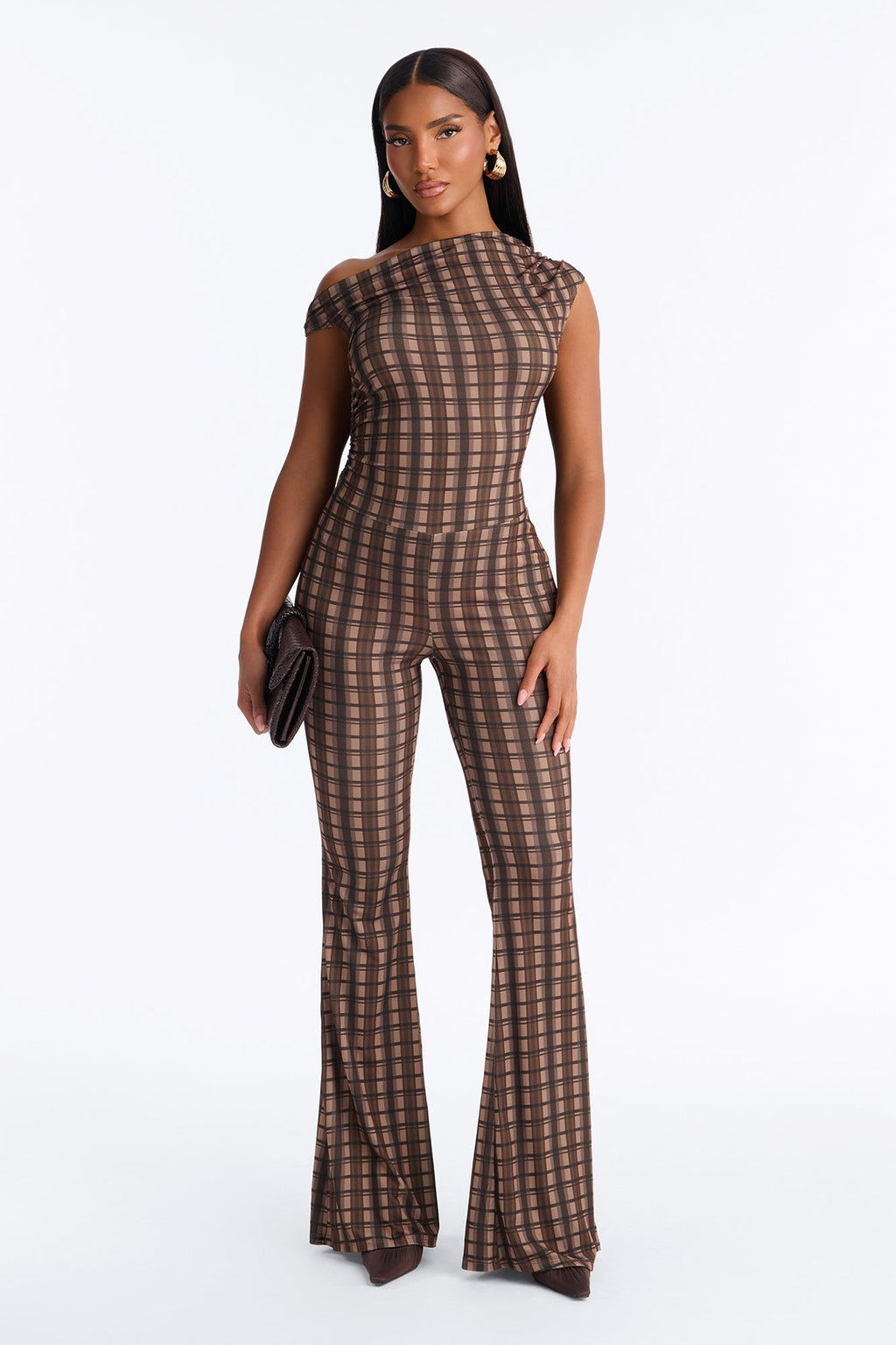 Checkmate One Shoulder Jumpsuit
