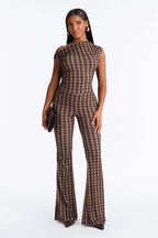 Checkmate One Shoulder Jumpsuit