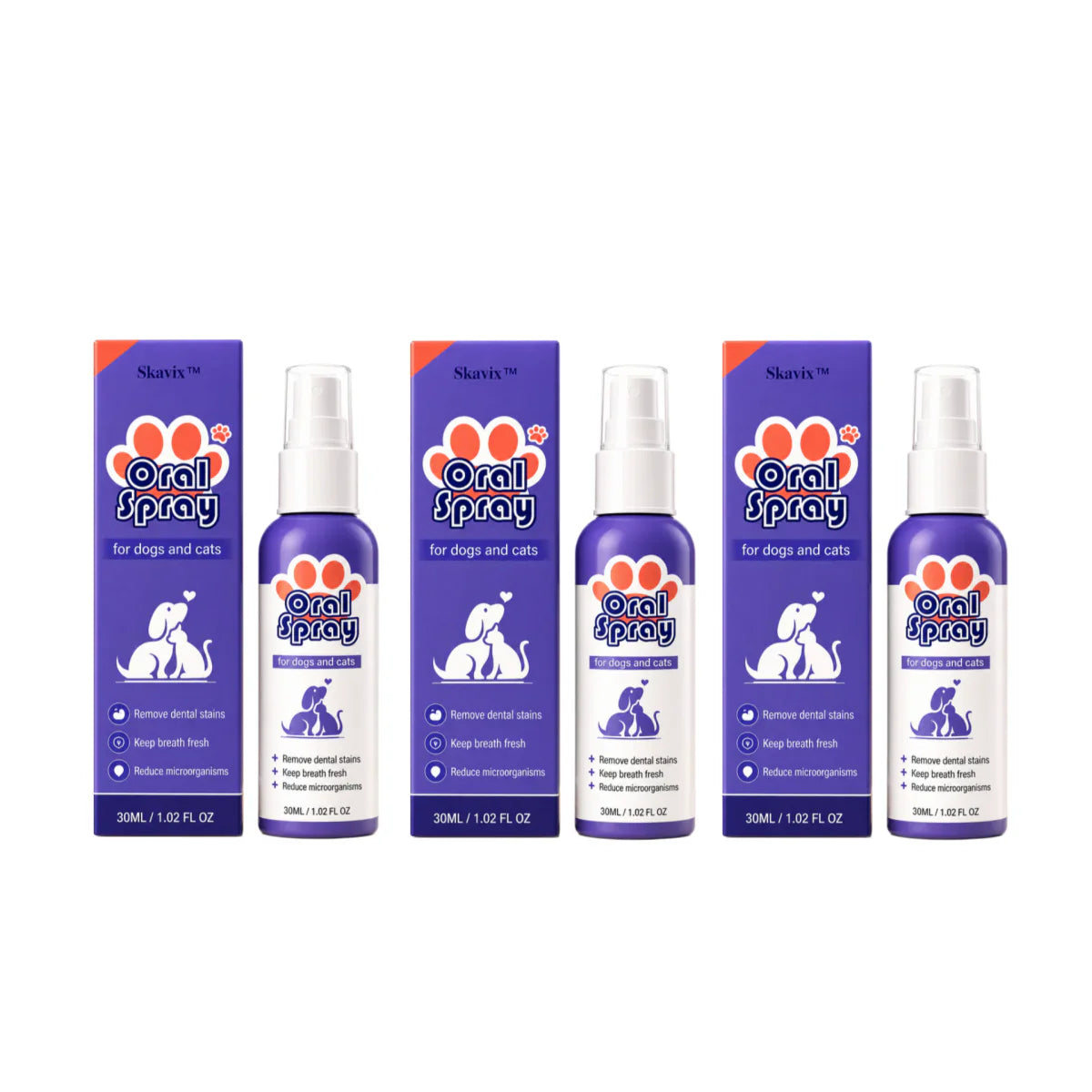 Skavix™ Oral Spray for Pets ✅FDA Approved | Freshens Breath, Removes Tartar, Promotes Gum Regeneration, and Stabilizes Teeth