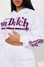 Von Dutch Graffiti Cropped Hoodie