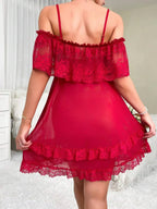 Slumberist Sexy Mesh Lace Women's Pajama Night Dress