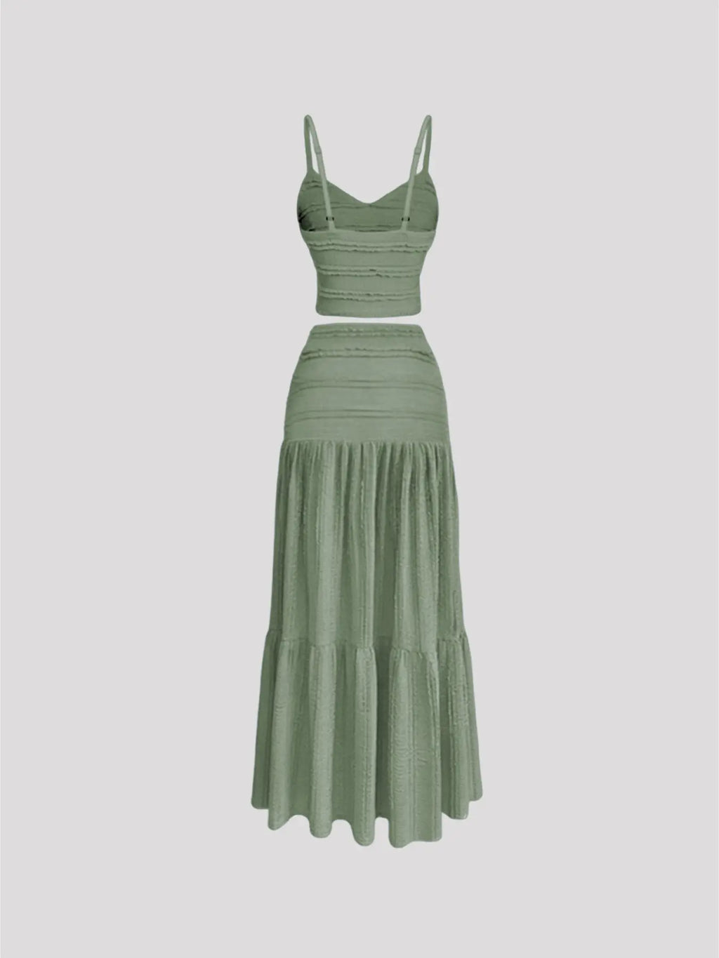 Women's Elegant Chic Party Sweet Cute Sleeveless Short Top and Half Skirt Set, Casual Slim-Fitting Spring & Fall