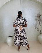 Shirt Dress (Ivory Shadow Floral)