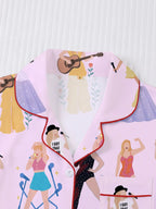 Women's Concert Movie Print Sleepwear Set, Pajama Set