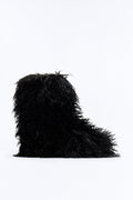 Freeze Faux Fur Booties - Black