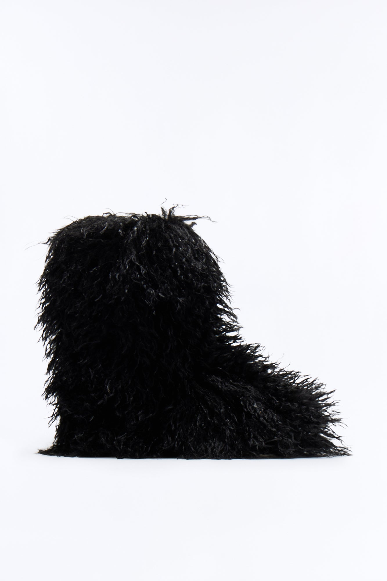 Freeze Faux Fur Booties - Black