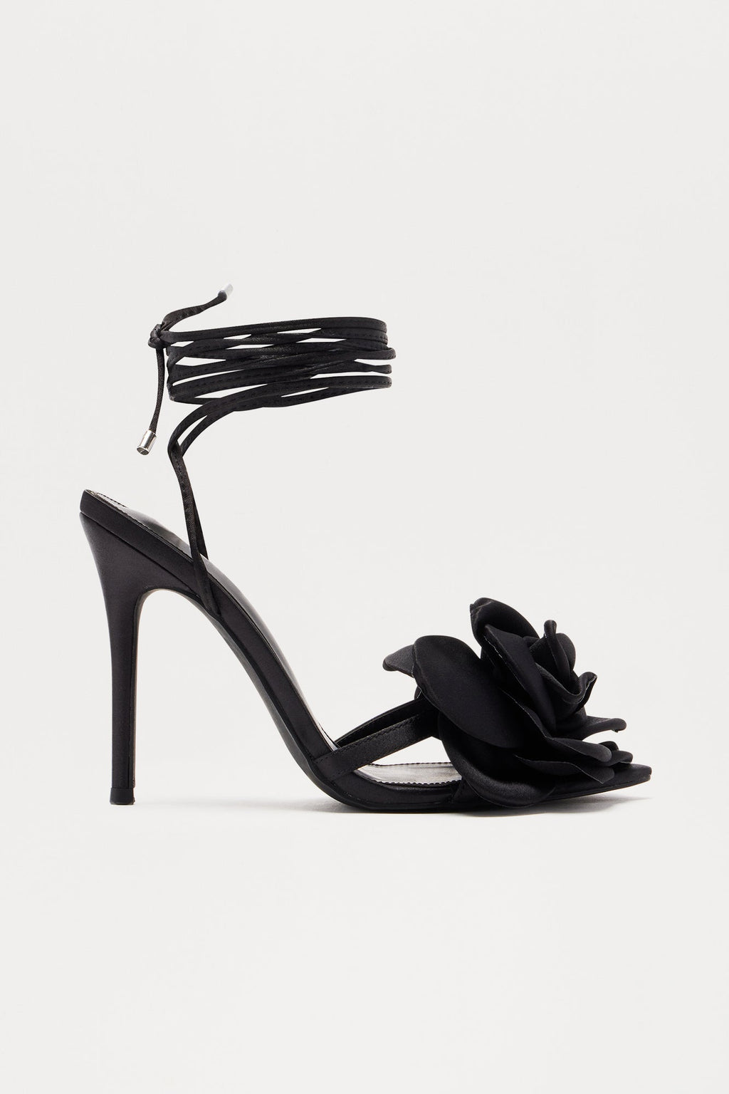 Love Is Blooming Heeled Sandals - Black