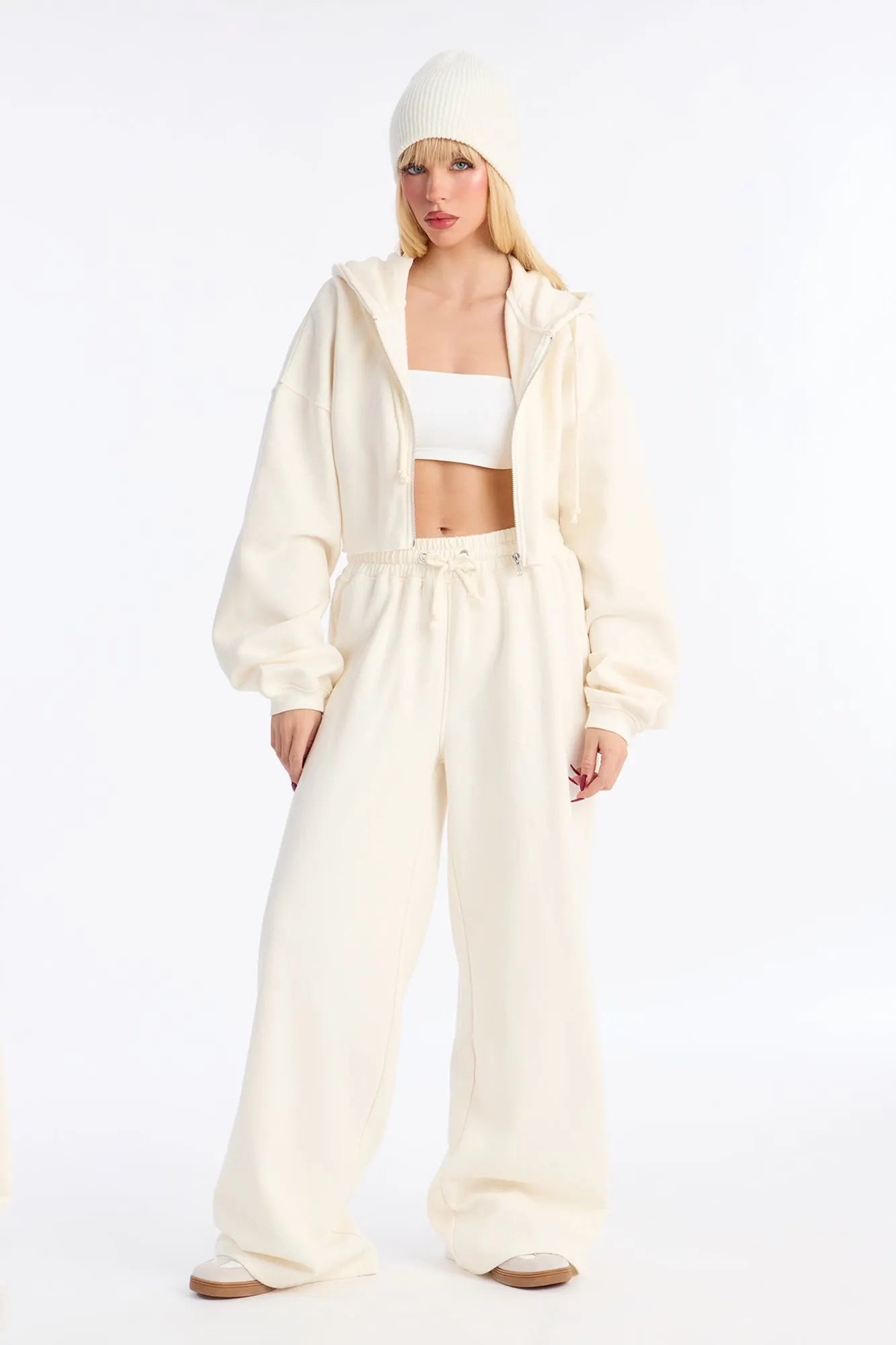 On The Go Fleece Pant Set - Blue