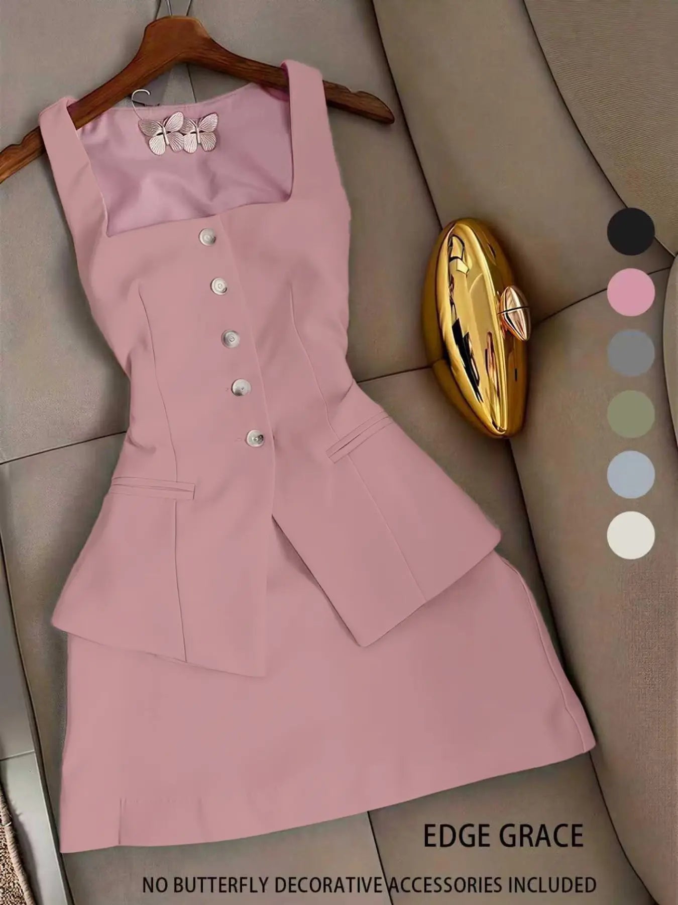 New Women's Short Skirt Two-Piece Set Vest Top Elegant Aesthetic Minimalist Casual Fashion, Stylish Summer Outfit, Perfect for Daily Wear Womenswear