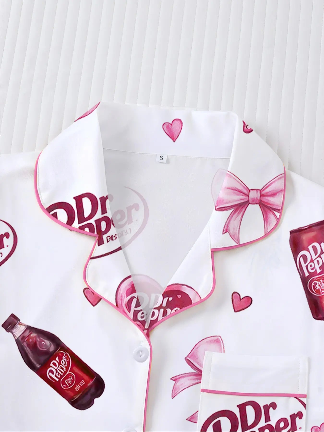 Women's Heart-shaped drink bottle Sleepwear Set