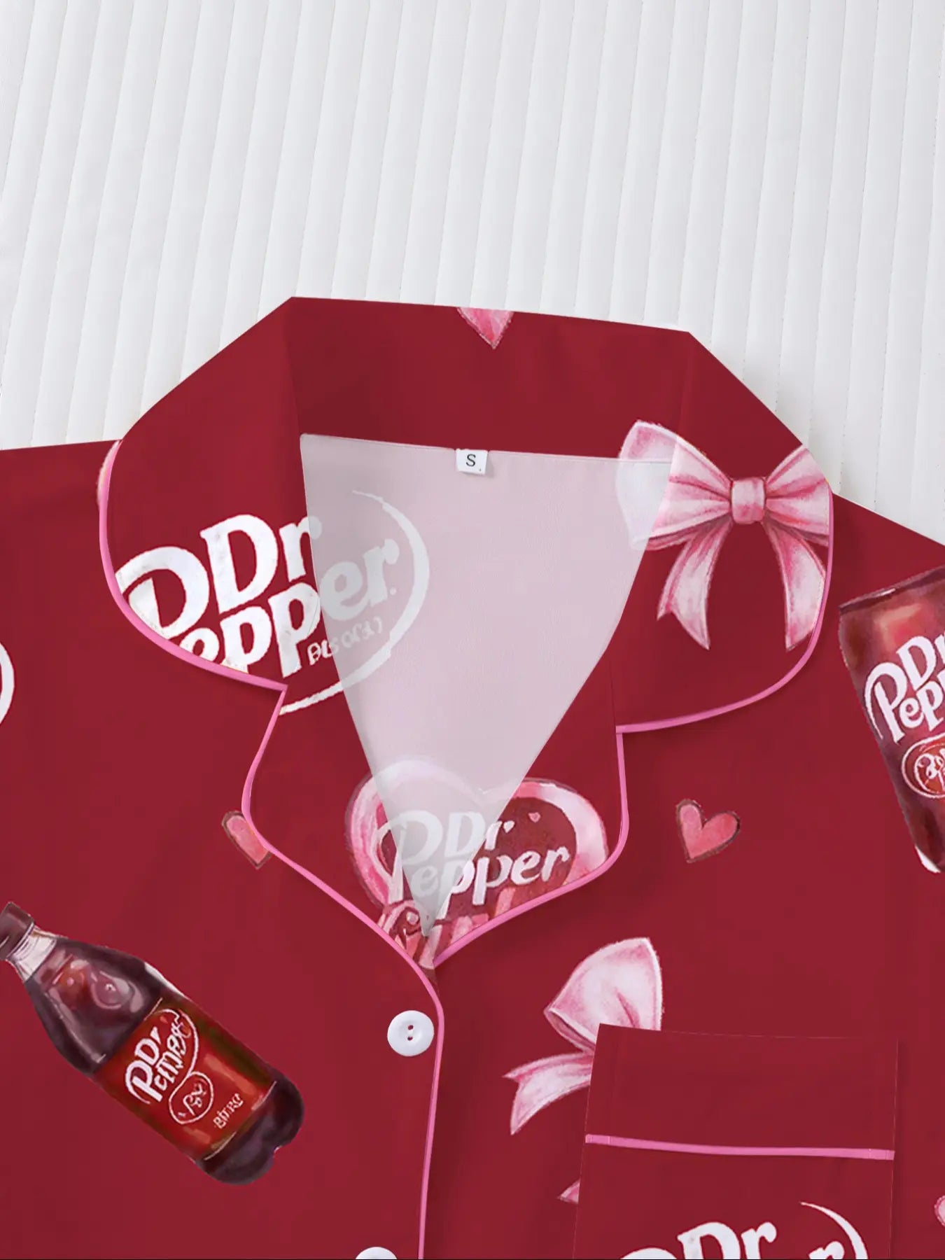 Women's Heart-shaped drink bottle Sleepwear Set
