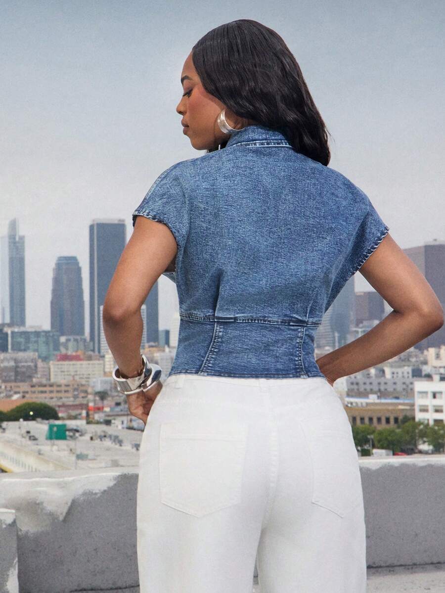 Women's Casual Versatile Everyday Wear Denim Jacket