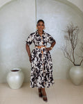 Shirt Dress (Ivory Shadow Floral)