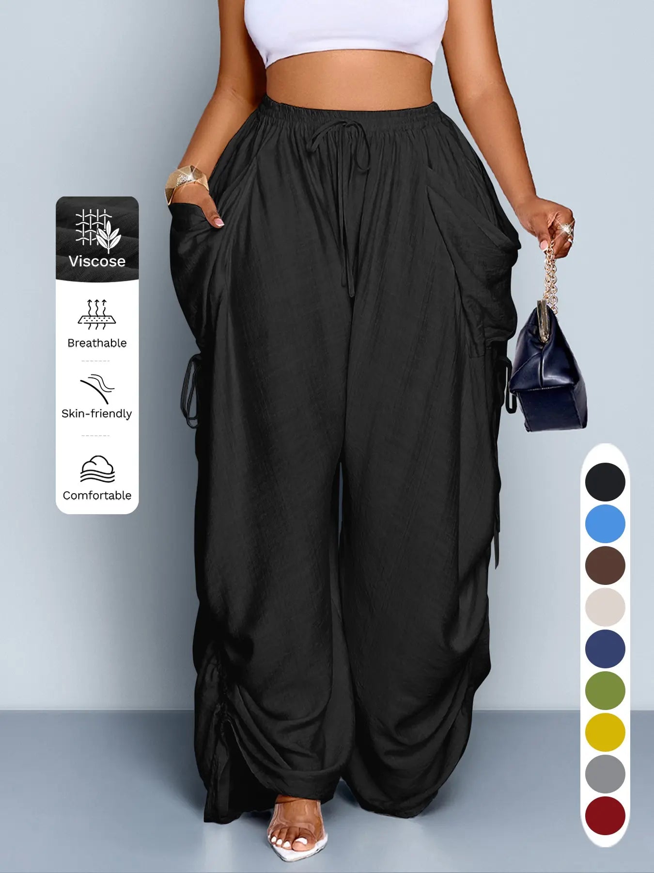 Women's Casual Loose-Fit Wide Leg Pants