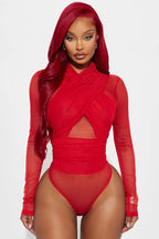Serena Mesh Bodysuit - Chocolate