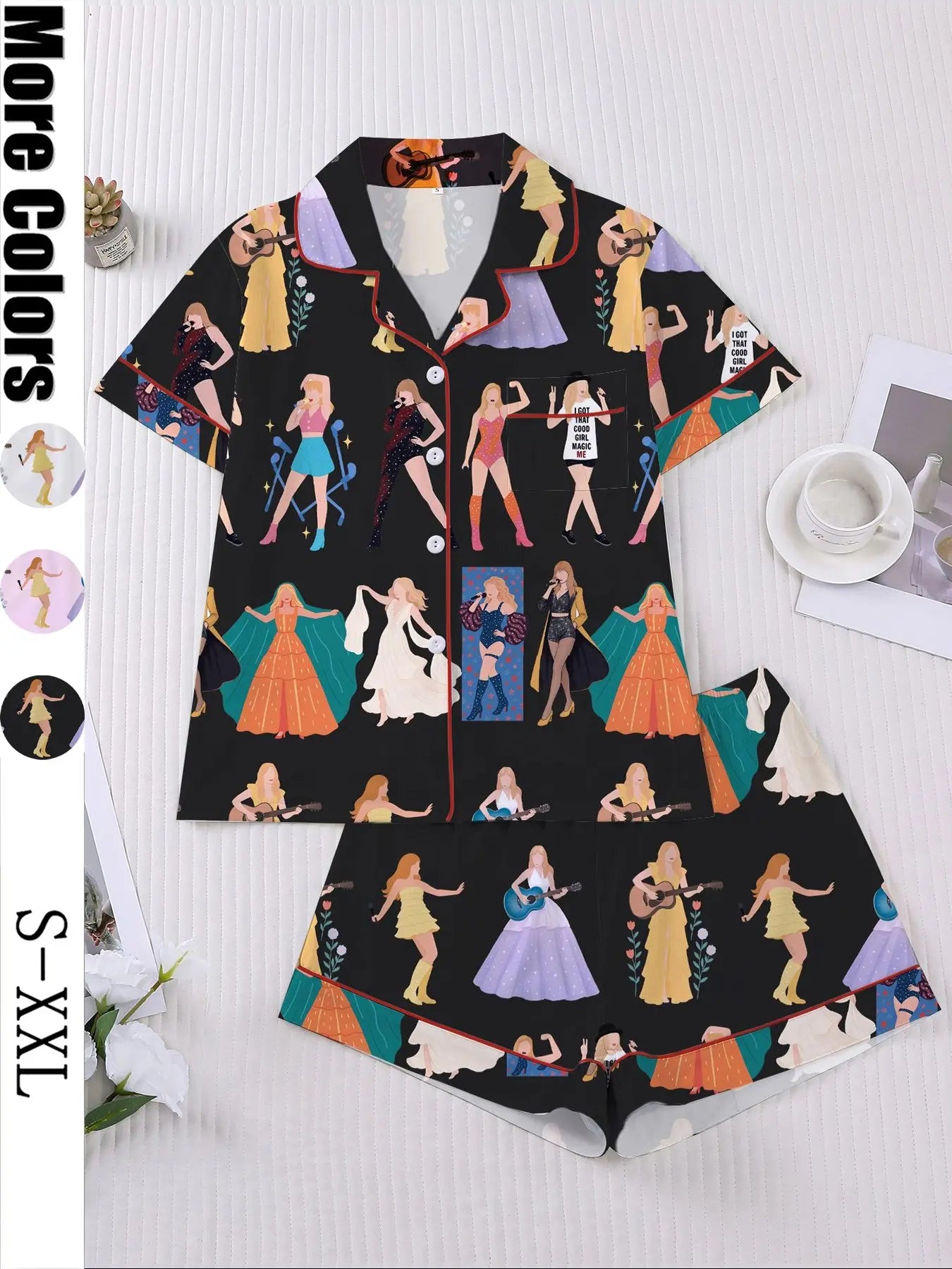 Women's Concert Movie Print Sleepwear Set, Pajama Set