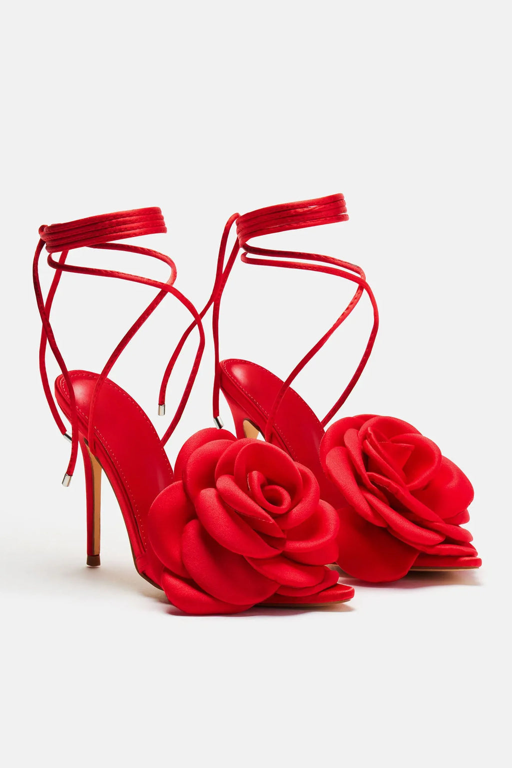 Love Is Blooming Heeled Sandals - Black