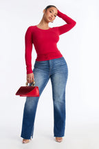 Sabrina Long Sleeve Tee - Camel