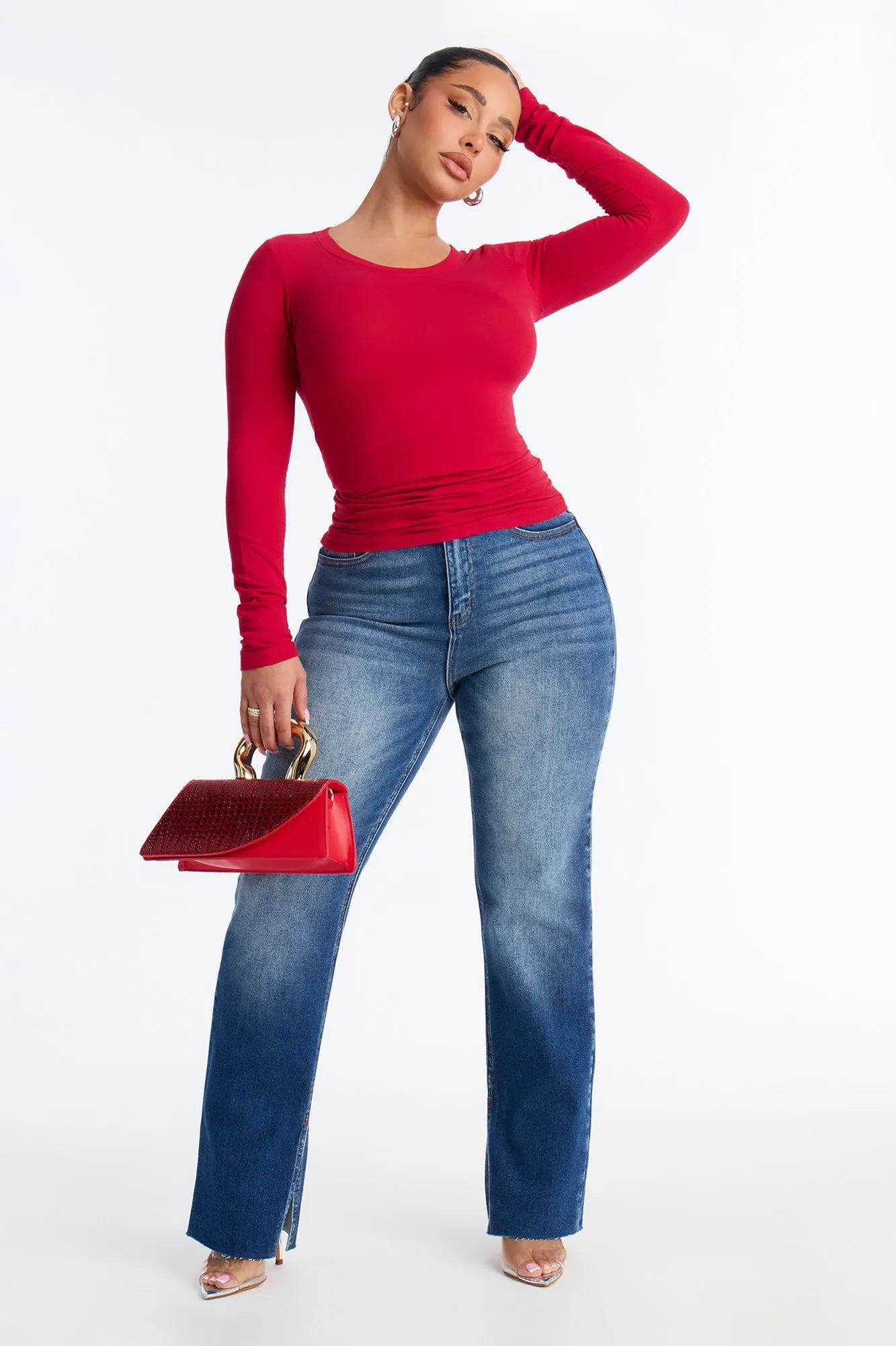 Sabrina Long Sleeve Tee - Camel