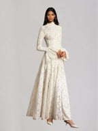 Ferith Bell Sleeve Lace Maxi Dress