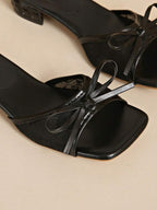 Square Toe Wide Foot Thong Sandals With Thin Heel, Versatile Outdoor Wear Thin Heel Thong Flip Flops For Women, Chic & Elegant