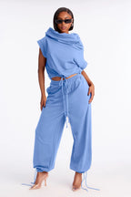 Alexa Jogger Pant Set - Burgundy