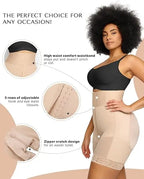 Women's High-Waist High-Elastic Body-Shaping Panties - Body Sculpting Compression, 3-Row Crotch Closure, Adjustable Waist Cincher, Abdominal Lift Boyshorts, All-Season Minimalist Basic Compression Underwear