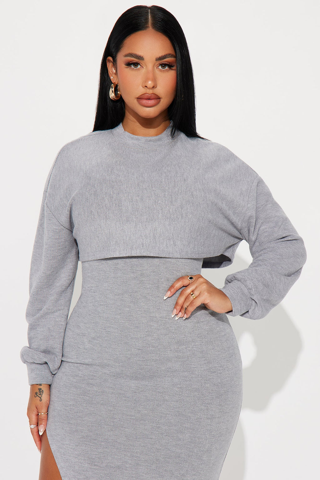 Cloud Nine Midi Dress Set - Black