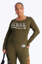 Von Dutch Babe Flare Leg Jumpsuit