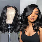 Medium Parted Wavy Curls Wigs