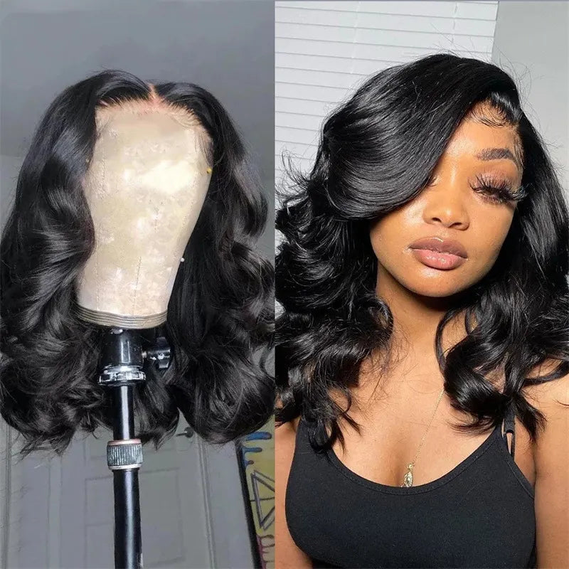 Medium Parted Wavy Curls Wigs