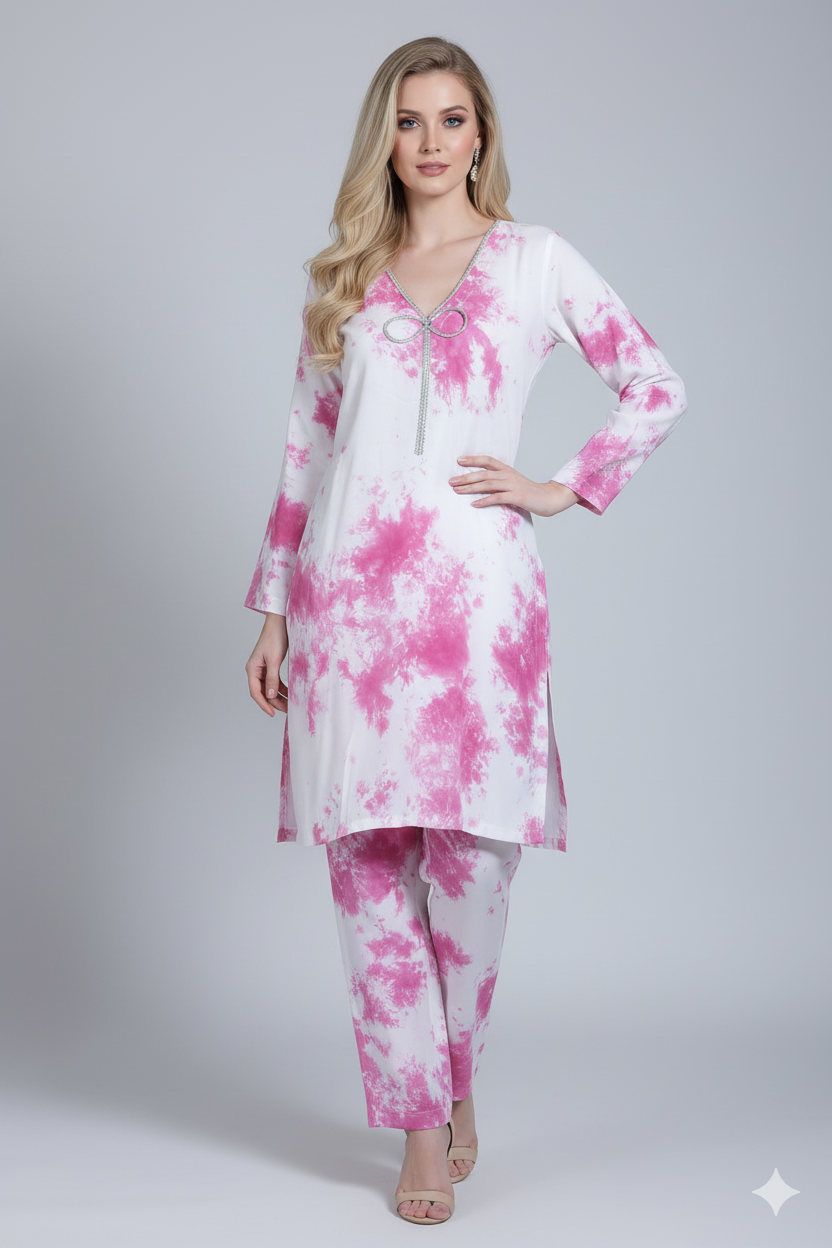 RBY-137- Tye & Dye Crepe 2 Piece Co-ord