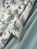 Women Tropical Plant Print Long Sleeve Shirt And Pants Casual 2 Pieces Set Women's Vacation Floral Asymmetrical Hem & Streetwear Linen Clothes