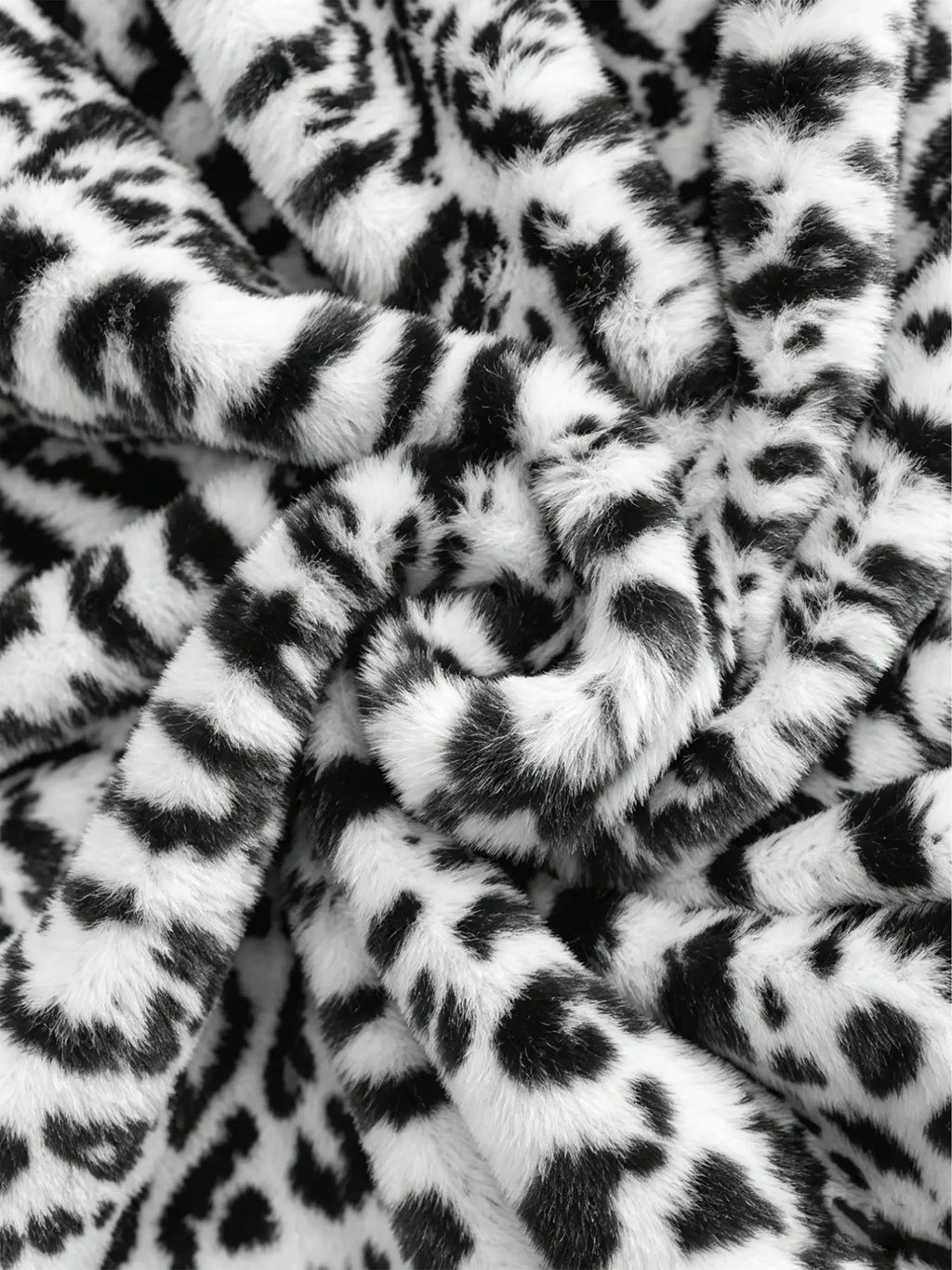 Thick Plush Leopard Print Fashion Retro Casual Long Sleeve Zipper Cardigan, High Neck Jacket, Unisex, Couples Wear, Winter Essential