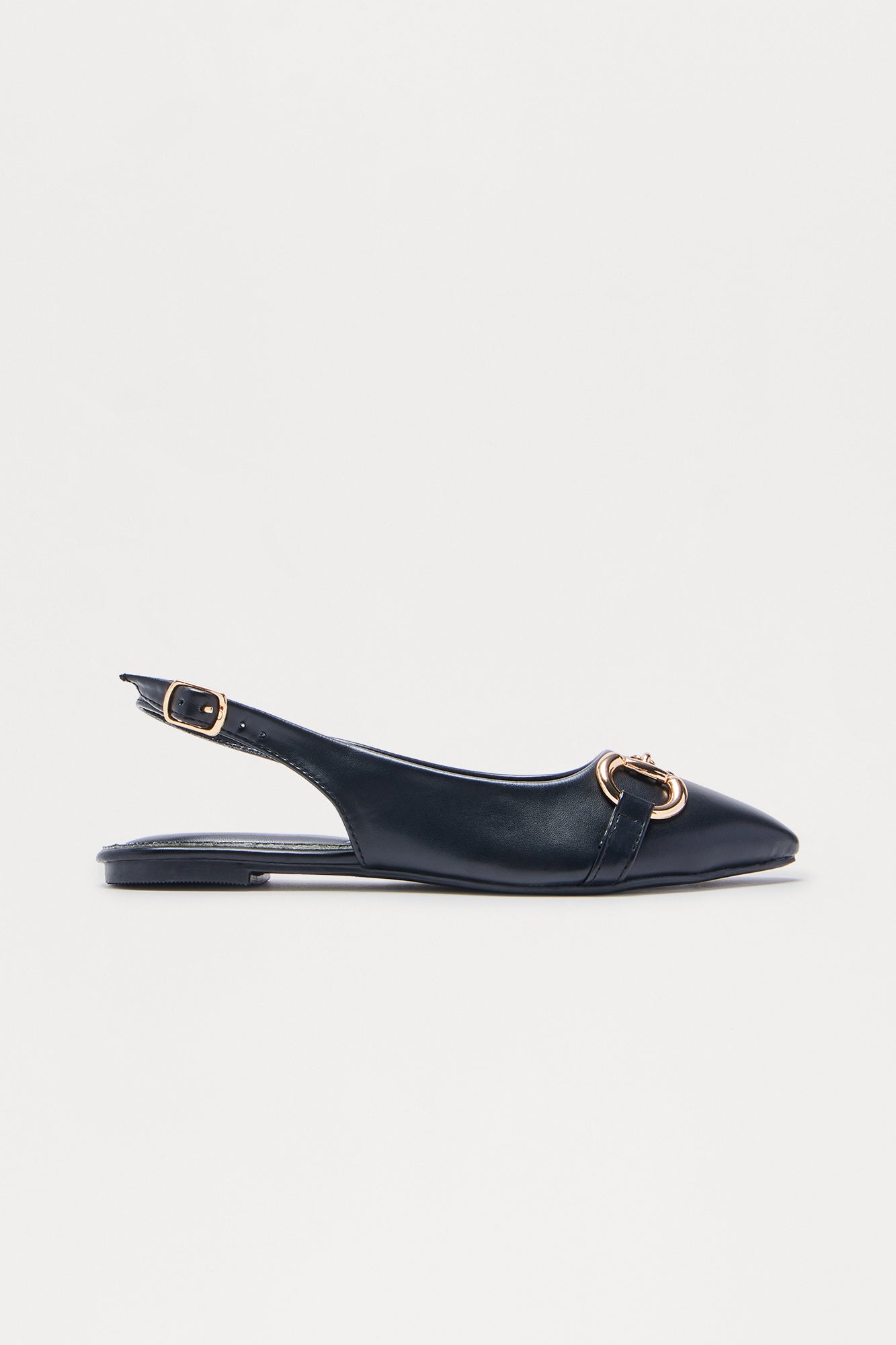Yale Hardware Slingback Flats - Black
