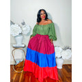 KELLY FOUR TONE MAXI DRESS (SMALL-3XLARGE)