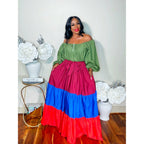KELLY FOUR TONE MAXI DRESS (SMALL-3XLARGE)