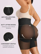 SHAPELLX  BOOT-YEAH MeshSmooth X-Compression Tummy Control Hip-Lifting All-Day Shaping High-Waist Mid Leg Thigh Shaping Breathable Mesh Short